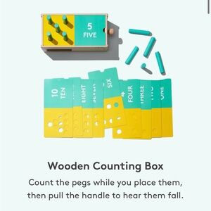 Lovevery Wooden Counting Box Montessori Peg Board